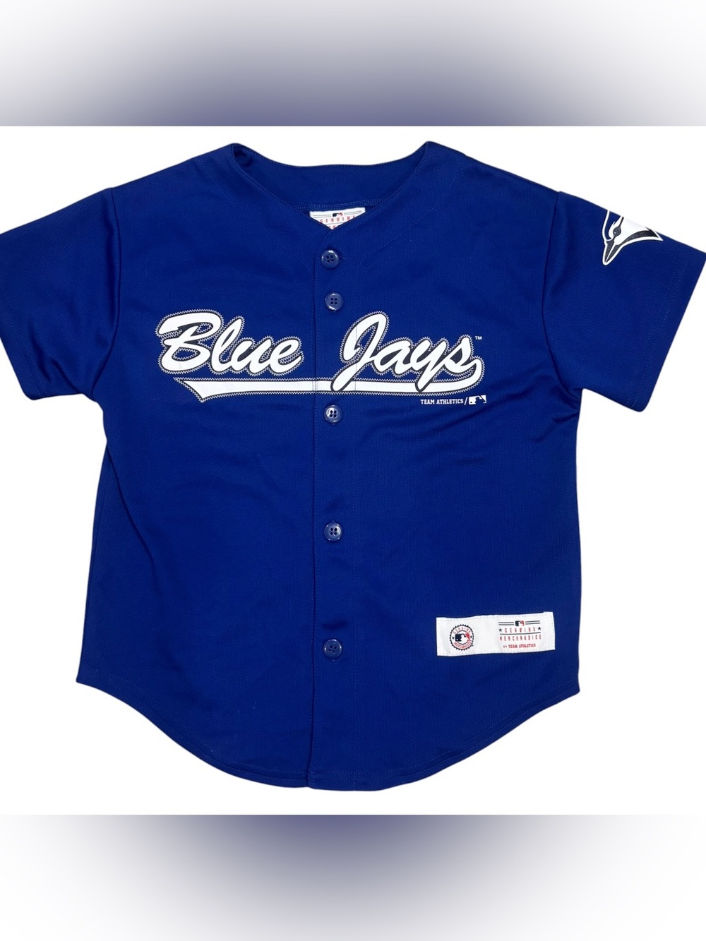 Toronto Blue Jays Kids Baseball Jersey Genuine Merchandise XS 4/5 Royal Blue